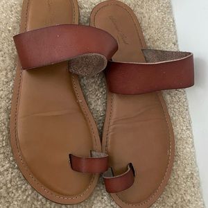 Brown Toe Ring Sandals